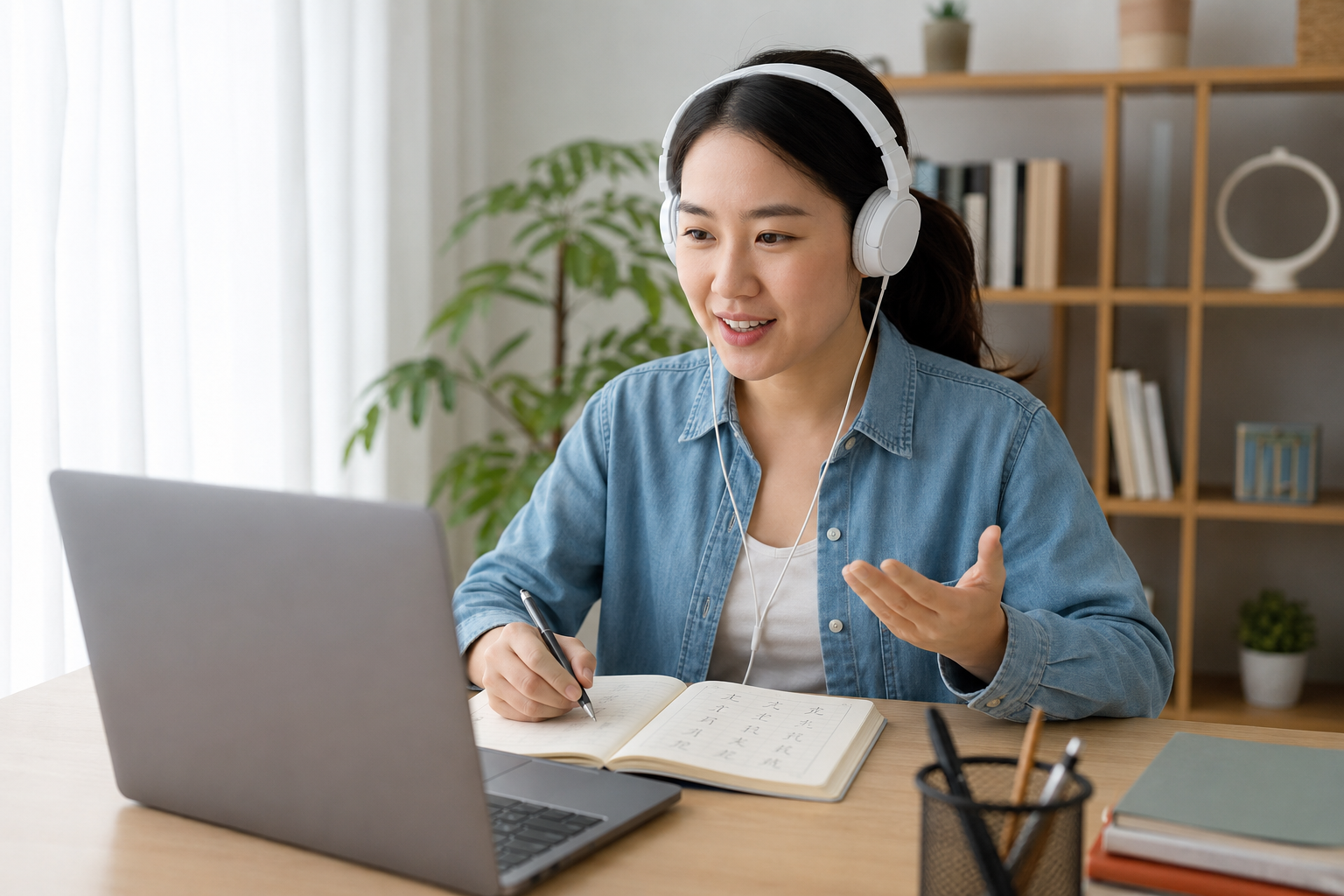 Học viên luyện nói tiếng Trung trực tuyến